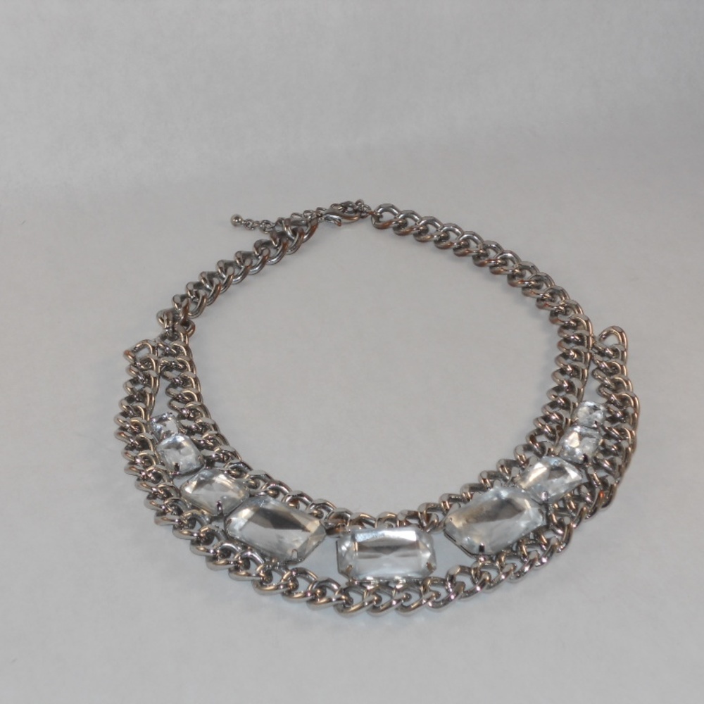 Silver Rhinestone Necklace